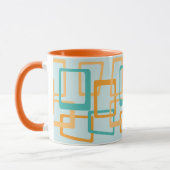 Atomalterrechtecke Aqua, Orange Tasse (Links)