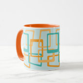 Atomalterrechtecke Aqua, Orange Tasse (Vorderseite Links)
