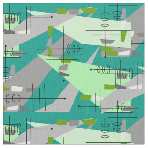 Atomalters-inspiriertes abstraktes Kunst-Gewebe in Stoff