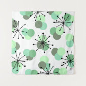 Atomalters Moleküle Minze Grün Wandteppich (Vorderseite (Horizontal))