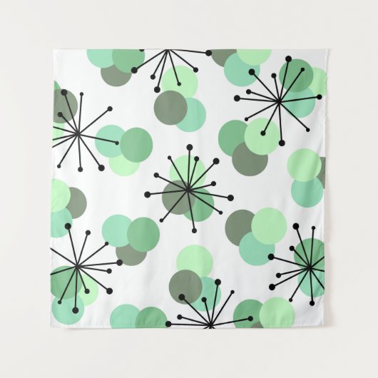 Atomalters Moleküle Minze Grün Wandteppich (Vorderseite (Horizontal))