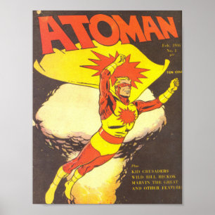 Atoman Oldtimer-Comics Poster