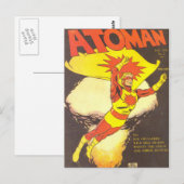 Atoman Vintage-Comics Postkarte (Vorne/Hinten)