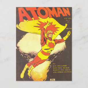 Atoman Vintage-Comics Postkarte