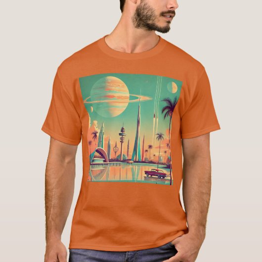Atomar Futuristisches New Florida T-Shirt (Vorderseite)