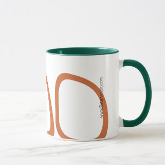 Atomar gestaltete Kaffeetasse im Stil der 50er Jah