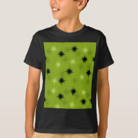 Atomar grüne Starbursts Kinder T-Shirt