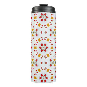 Atomar Mitte Jahrhundert Blumen Vintage Thermosbecher