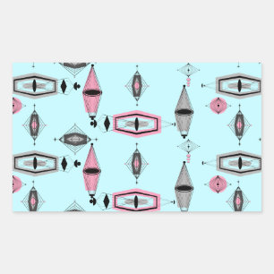 Atomar Pink & Grau Muster Aufkleber