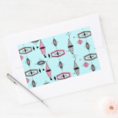 Atomar Pink & Grau Muster Aufkleber (Umschlag)