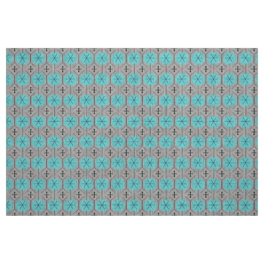 Atomar Türkis Punkte Stoff (Fat Quarter (45,7 x 55,9 cm))