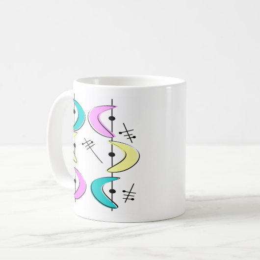 Atomära-Bumerang abstrakt Kaffeetasse (Vorderseite Links)