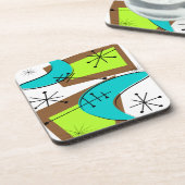 Atomära inspirierter Bumerang-Entwurf Getränkeuntersetzer (Linke Seite)