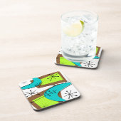 Atomära inspirierter Bumerang-Entwurf Getränkeuntersetzer (Rechte Seite)