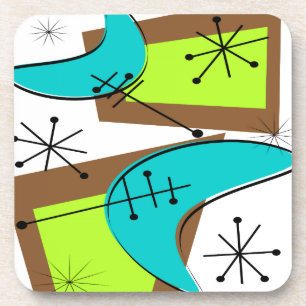 Atomära inspirierter Bumerang-Entwurf Getränkeuntersetzer