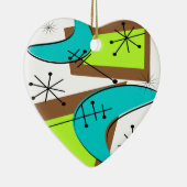 Atomära inspirierter Bumerang-Entwurf Keramik Ornament (Rechts)