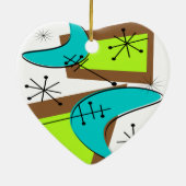 Atomära inspirierter Bumerang-Entwurf Keramik Ornament (Hinten)