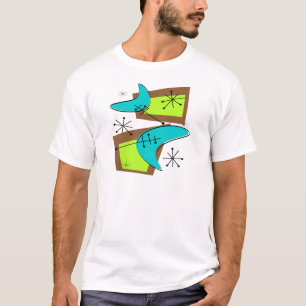 Atomära inspirierter Bumerang-Entwurf T-Shirt