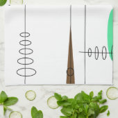 Atomära inspirierter Mitte- des Küchentuch (Gefaltet)