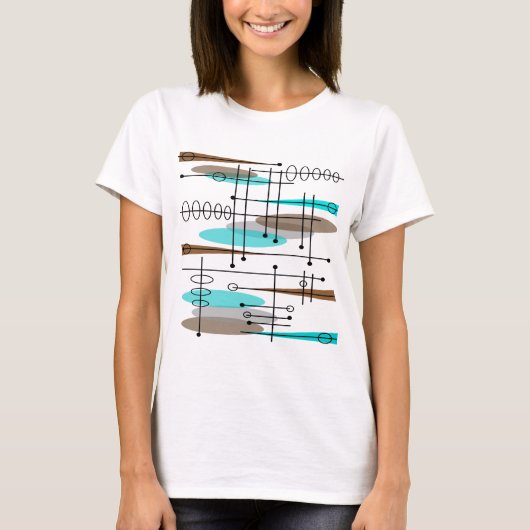 Atomära inspirierter Mitte- des T-Shirt (Vorderseite)