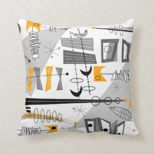 Atomära-inspiriertes abstraktes kissen