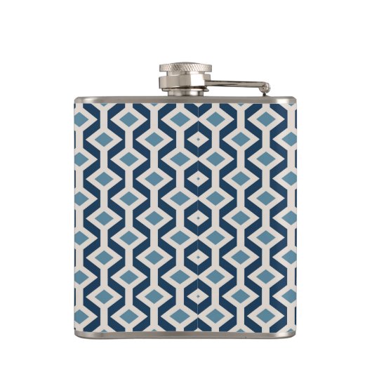 Atomära-inspiriertes geometrisches Muster Flachmann (Rückseite)