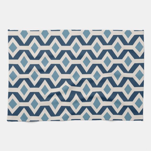 Atomära-inspiriertes geometrisches Muster Geschirrtuch (Horizontal)