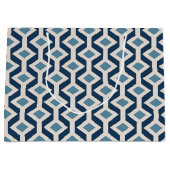 Atomära-inspiriertes geometrisches Muster Große Geschenktüte (Vorderseite)