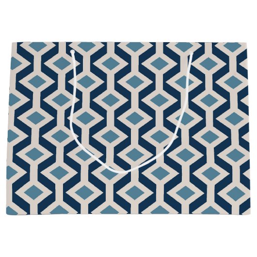 Atomära-inspiriertes geometrisches Muster Große Geschenktüte (Vorderseite)