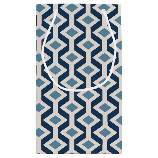 Atomära-inspiriertes geometrisches Muster Kleine Geschenktüte (Rückseite)