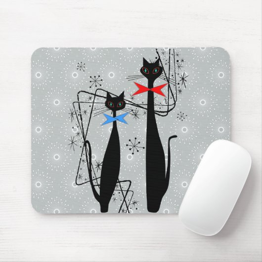 Atomära-Mitte- des Jahrhundertsmoderne coole Mousepad (Mit Mouse)