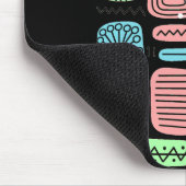 Atomära-Mitte- des Jahrhundertsmoderne weiße Katze Mousepad (Ecke)