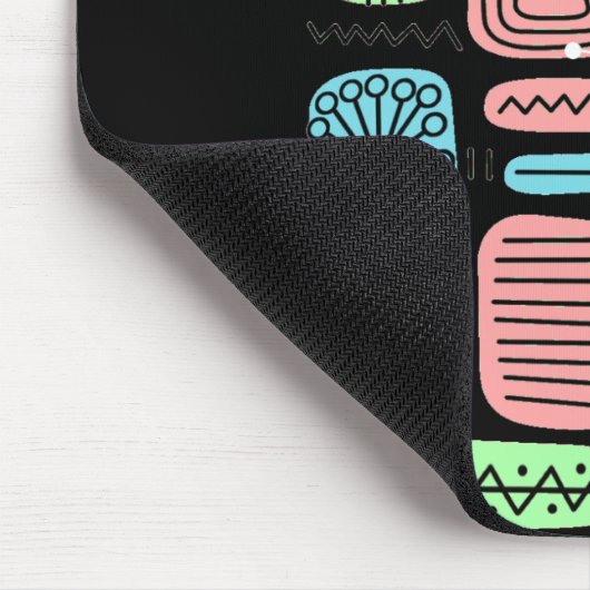 Atomära-Mitte- des Jahrhundertsmoderne weiße Katze Mousepad (Ecke)