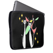 Atomära-Mitte- des Jahrhundertsmodernes cooles Laptopschutzhülle (Vorne Rechts)