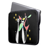 Atomära-Mitte- des Jahrhundertsmodernes cooles Laptopschutzhülle (Vorderseite Links)