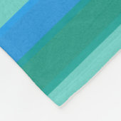 Atomaraquamarines u. Türkis Stripes Bad-Set Fleecedecke (Ecke)