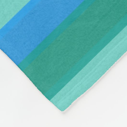 Atomaraquamarines u. Türkis Stripes Bad-Set Fleecedecke (Ecke)