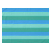Atomaraquamarines u. Türkis Stripes Tischdecke (Vorderseite (Horizontal))