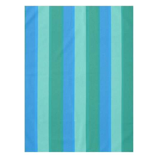 Atomaraquamarines u. Türkis Stripes Tischdecke (Vorderseite)