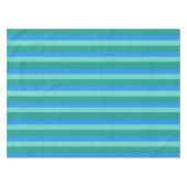 Atomaraquamarines u. Türkis Stripes Tischdecke (Vorderseite (Horizontal))