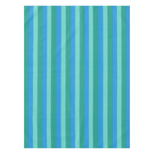 Atomaraquamarines u. Türkis Stripes Tischdecke (Vorderseite)