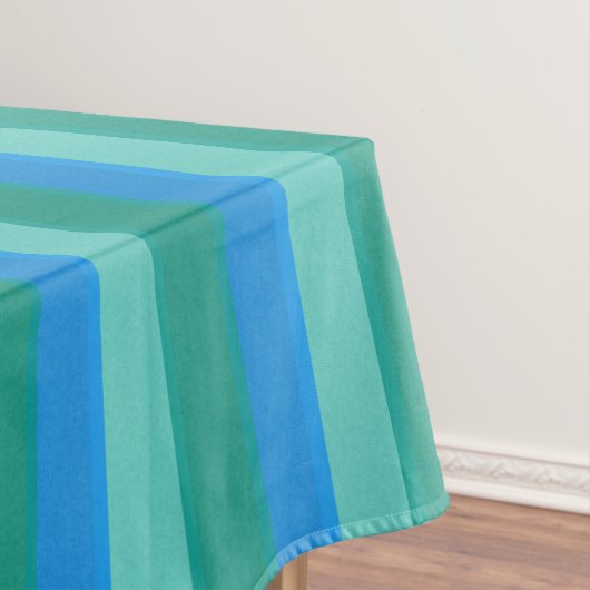 Atomaraquamarines u. Türkis Stripes Tischdecke (Beispiel)