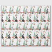 Atomare Ära MCM Coole Weihnachtsbaum Geschenkpapier (Flach)