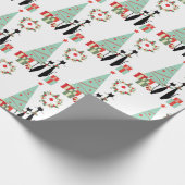 Atomare Ära MCM Coole Weihnachtsbaum Geschenkpapier (Ecke)