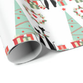 Atomare Ära MCM Coole Weihnachtsbaum Geschenkpapier (Rolleneckpunkt)