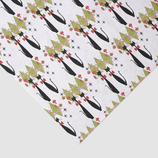 Atomare Ära MCM Weihnachtskatze Cool Seidenpapier (Ausschnitt)