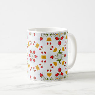 Atomare Blume im Stil der Mitte des Jahrhunderts V Kaffeetasse