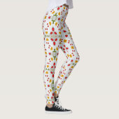 Atomare Blume im Stil der Mitte des Jahrhunderts V Leggings (Rechts)