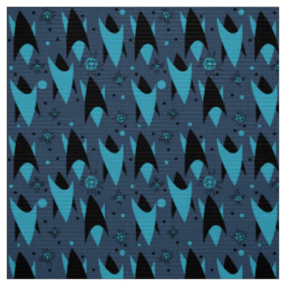 Atomare Chevron-Muster - Blau Stoff