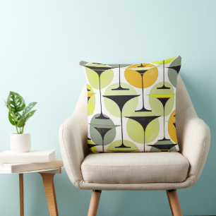 Atomare Fifties-Inspirierte Martinis in Grau, Lime Kissen